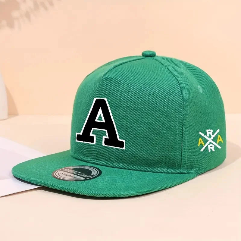 Letter Embroidered Snapback Hat Unisex