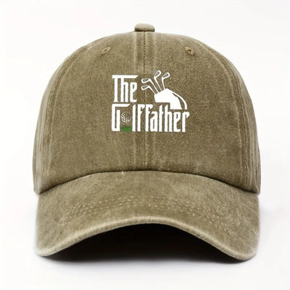 The Golffather Distressed Cotton Adjustable Baseball Cap