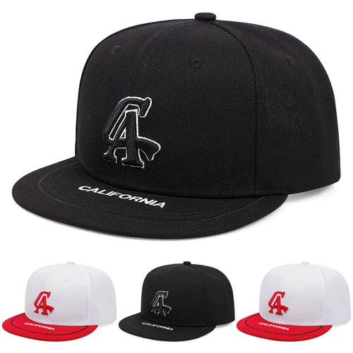 CA Embroidered Street Flat Brim Cap