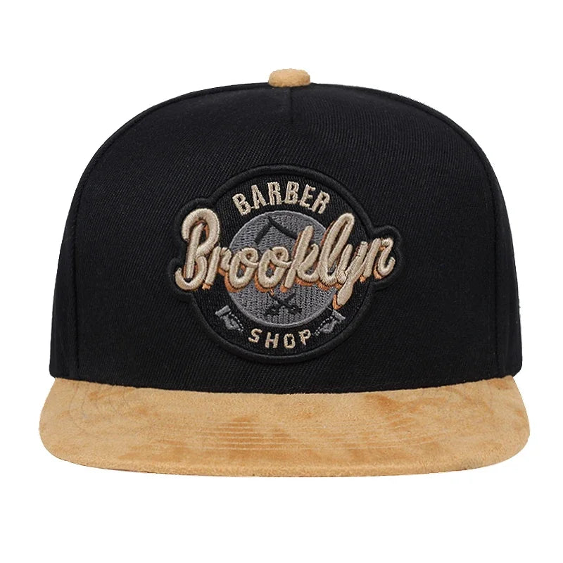 Brooklyn Embroidered Cotton Hip Hop Snapback Cap