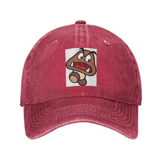 Cartoon Game Goomba Face Adjustable Baseball Cap
