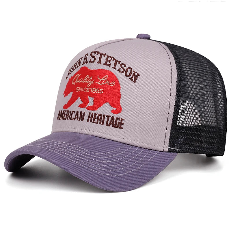 Stetson Red Bear Mesh Trucker Baseball Cap