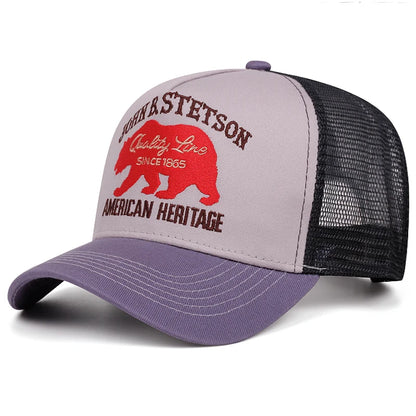 Stetson Red Bear Mesh Trucker Baseball Cap