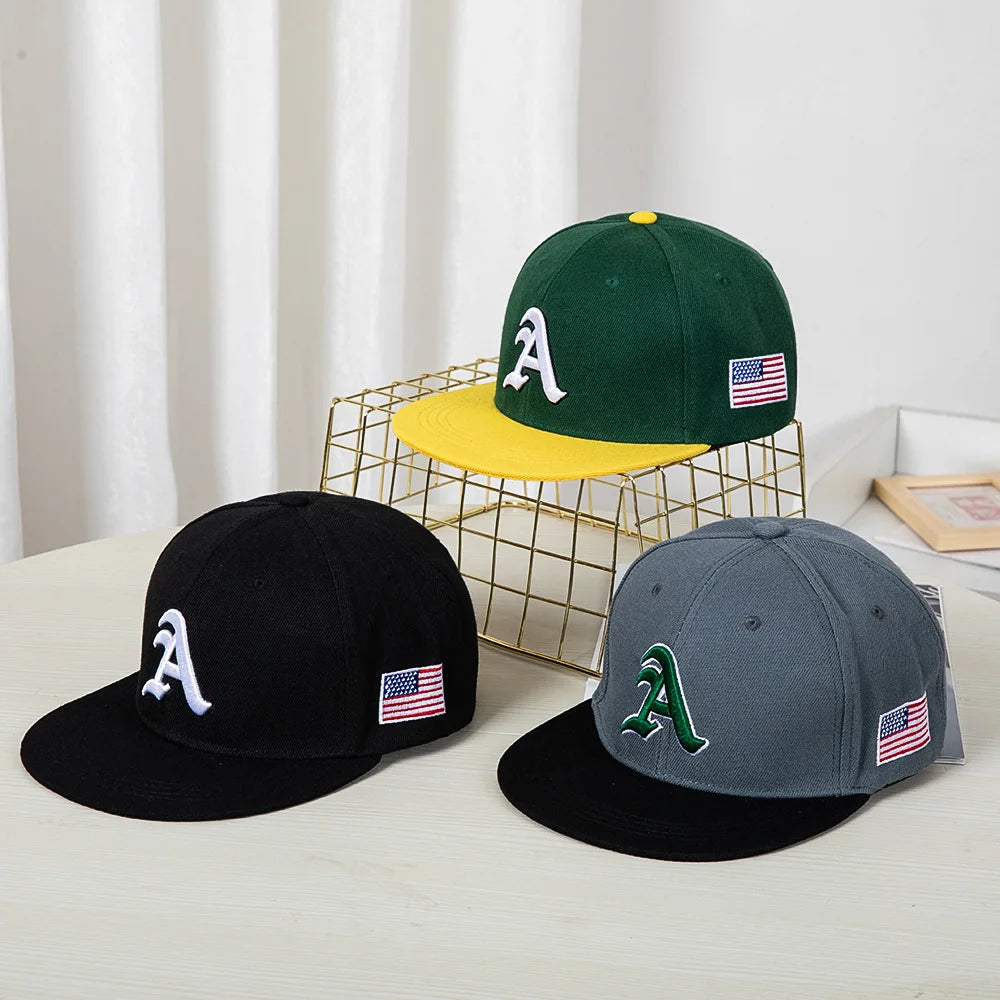 Color Block Letter Hip Hop Snapback Cap
