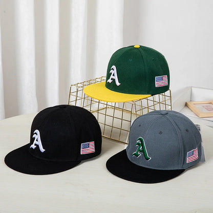 Color Block Letter Hip Hop Snapback Cap