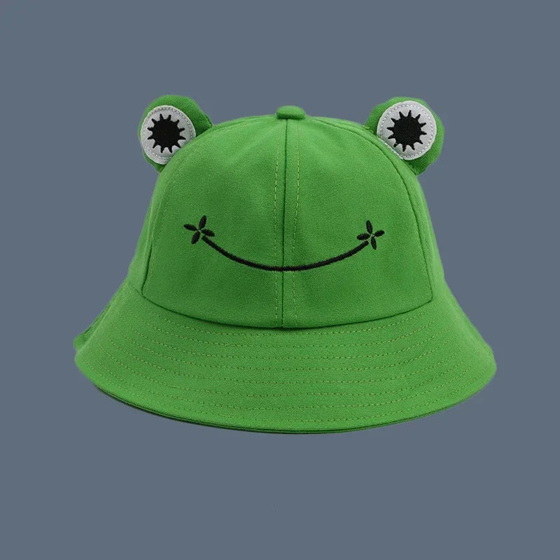 Cartoon Frog Fisherman Bucket Hat