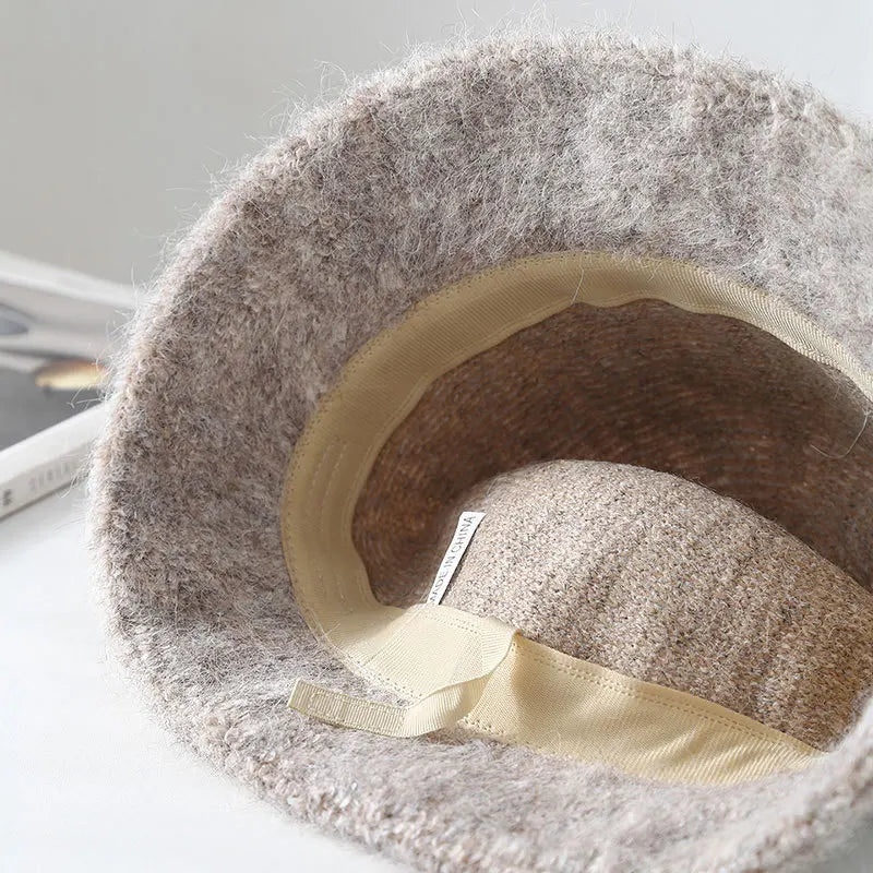 Knitted Windproof Winter Bucket Hat
