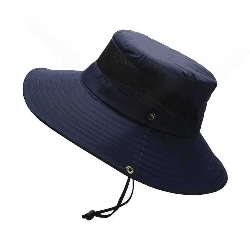 Summer Breathable Wide-Brim Outdoor Bucket Hat