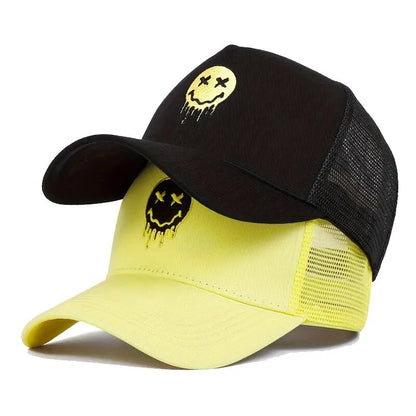 Unisex XX Smiling Face Print Baseball Net Caps Spring