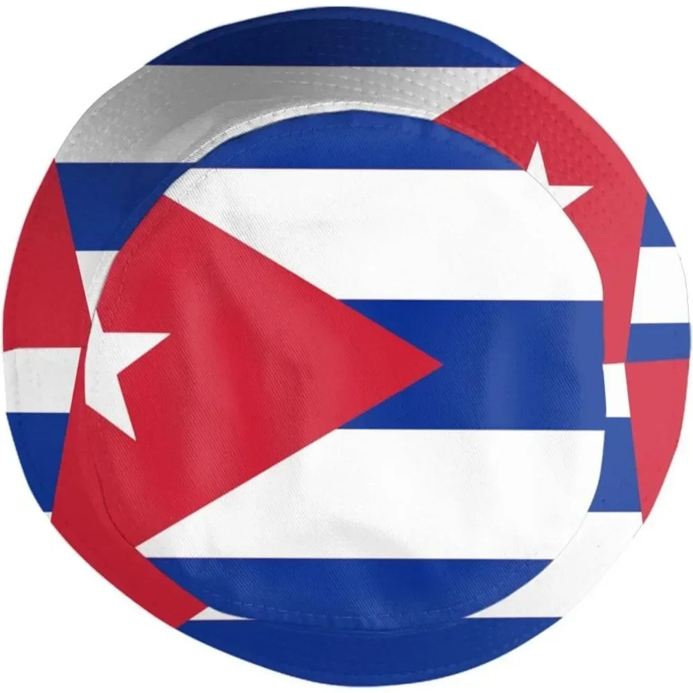 Cuba Flag Print Bucket Hat Unisex Outdoor