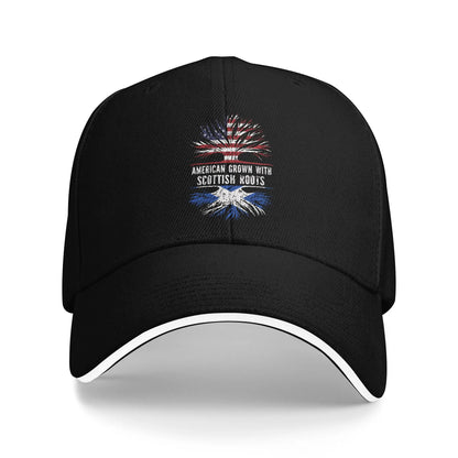 American Scottish Roots Flag Outdoor Baseball Cap