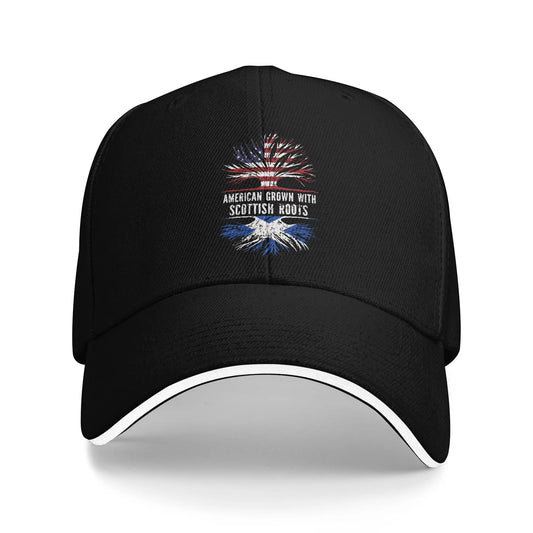 American Scottish Roots Flag Outdoor Baseball Cap