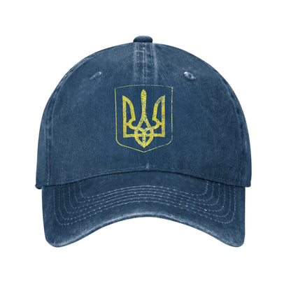 Zelensky Gold Trident Ukraine Flag Baseball Cap
