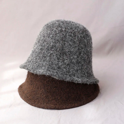 Korean Vintage Wool Bucket Hat