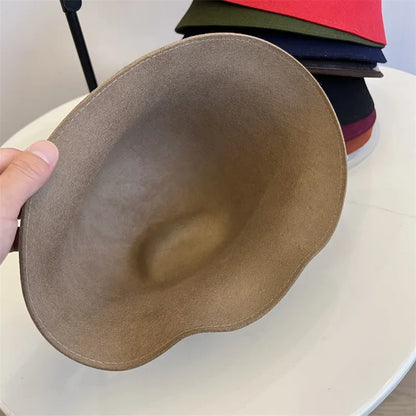 Vintage Elegant Wool Felt Warm Basin Hat