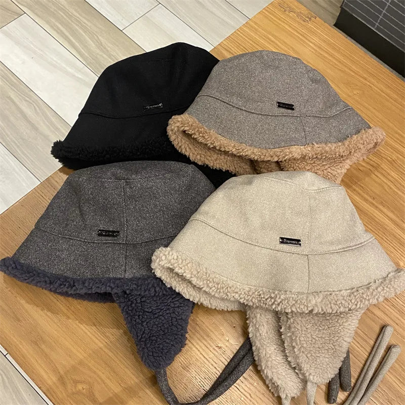 Reversible Winter Ear-Warm Bucket Hat