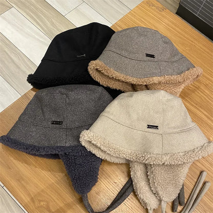 Reversible Winter Ear-Warm Bucket Hat