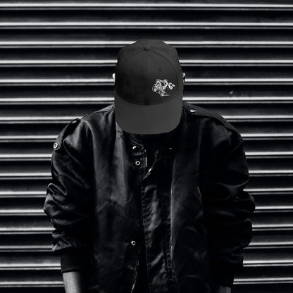 Motorcycle Funny Black Snapback Cap