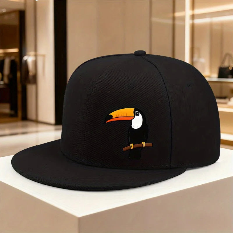 Toucan Print Adjustable Casual Snapback Cap