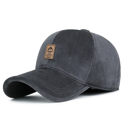 Autumn Winter Fleece-Lined Cotton Baseball Cap