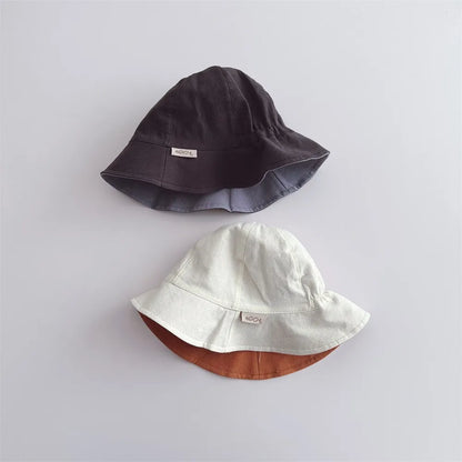 Kids Striped Cotton Fisherman Cap