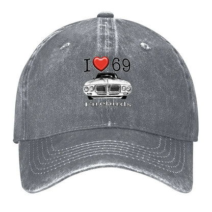 I Love 69 Firebird Trucker Baseball Cap
