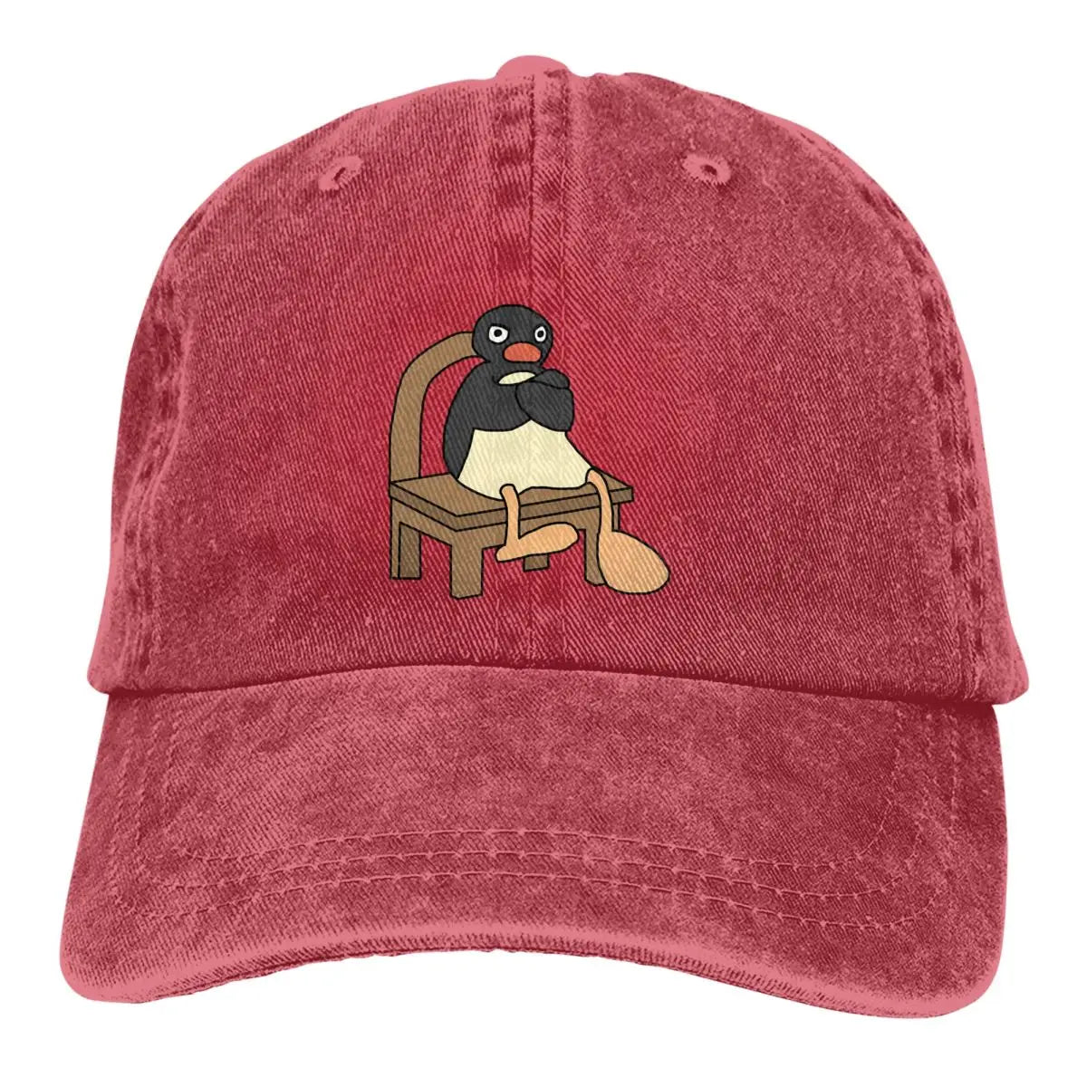 Angry Pingu Pure Color Penguin Dad Hat