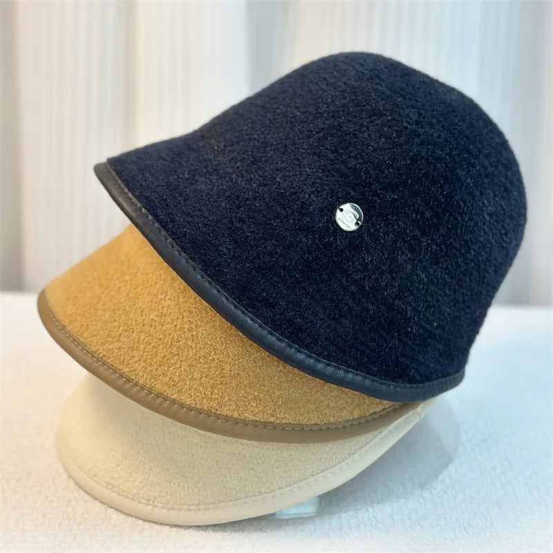 Retro Imitation Mink Hair Bucket Hat