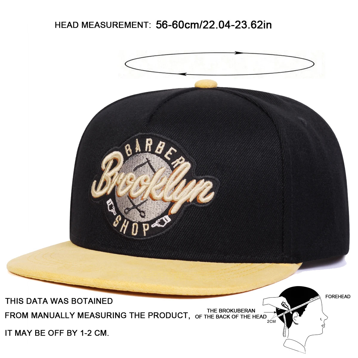 Brooklyn Embroidered Cotton Hip Hop Snapback Cap