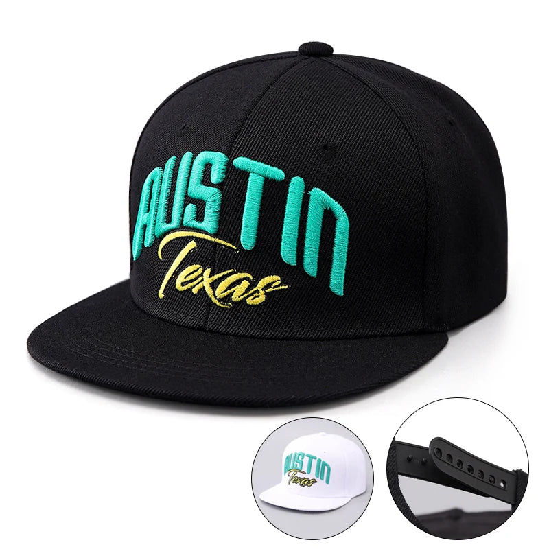 Classic Austin Letter Embroidered Baseball Cap