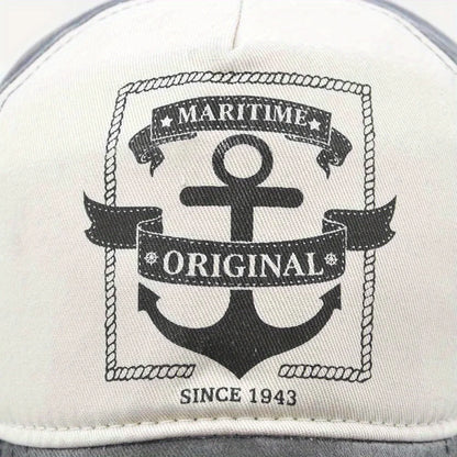 Anchor Print Hip Hop Snapback Cap