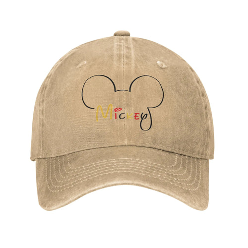 Mickey Mouse Cartoon Print Trucker Baseball Cap