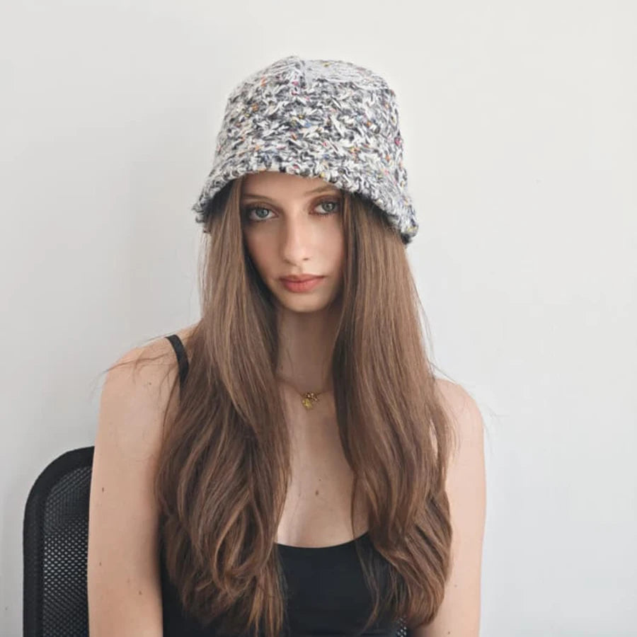 Speckled Chunky Knit Winter Bucket Hat