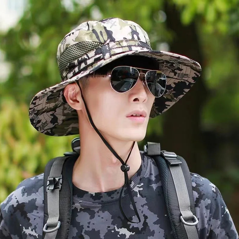 Camouflage Sun Protection Bucket Hat