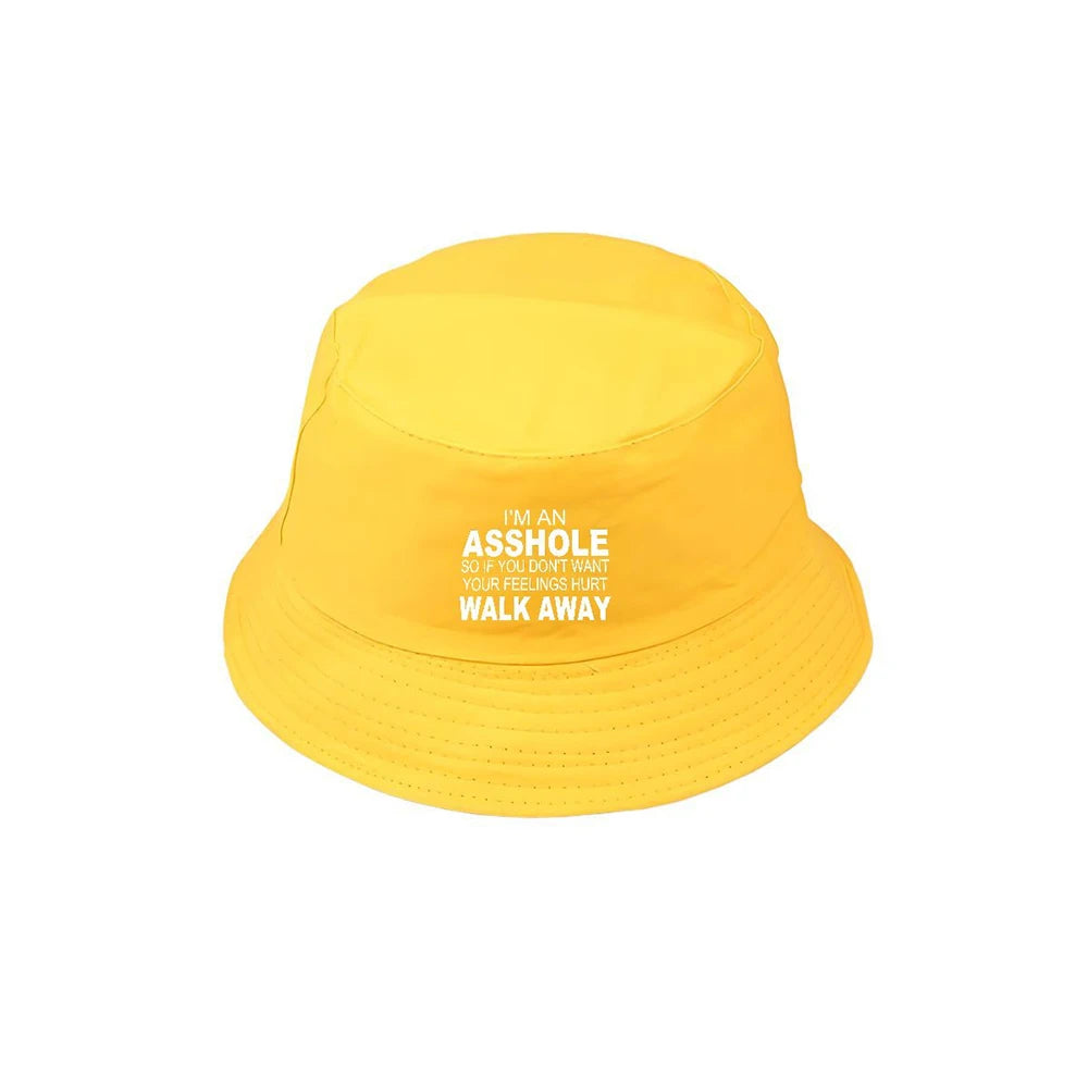Keep Away From Me Solid Color Bucket Hat