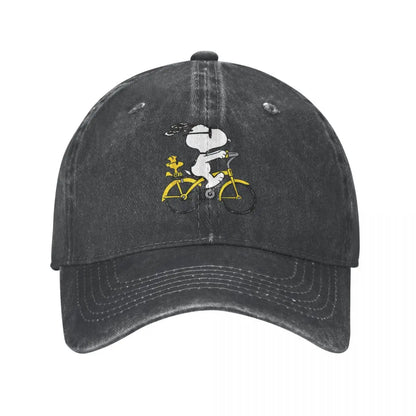 Vintage Snoopy Woodstock Riding Baseball Cap