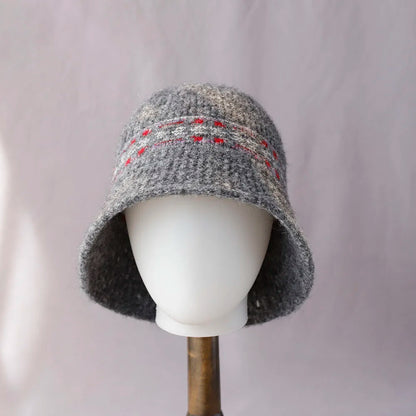 Vintage Wool Foldable Winter Bucket Hat