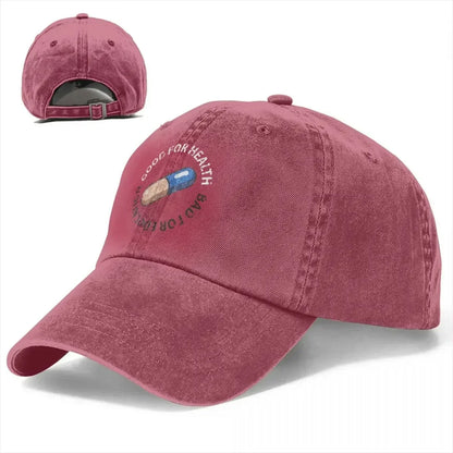 Akira Curious Pill Vintage Denim Baseball Cap
