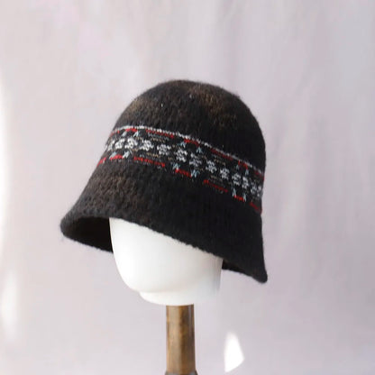 Vintage Wool Foldable Winter Bucket Hat