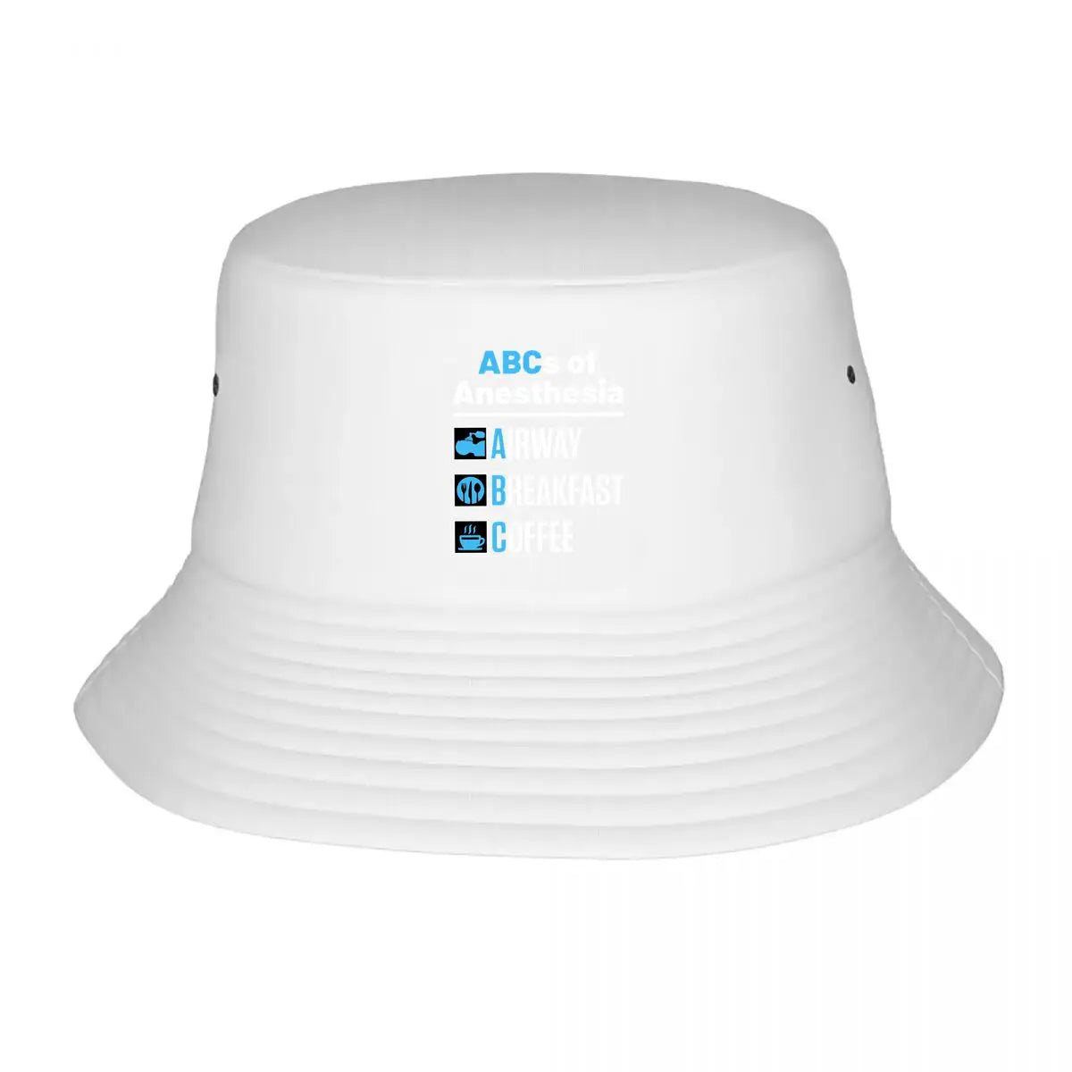 Anesthesia ABCs Humorous Text Design Bucket Hat