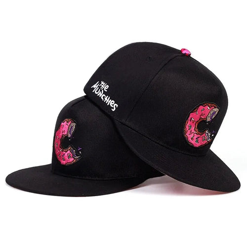 Unisex Doughnut Embroidery Hip-hop Hats