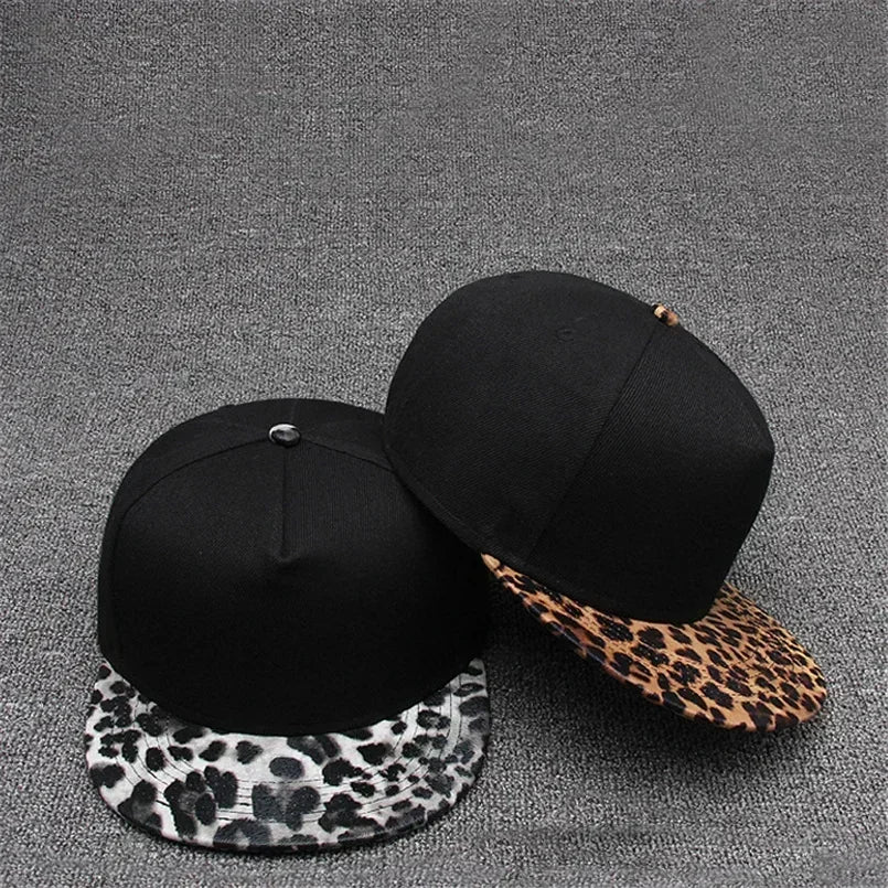 Leopard Print Snapback Cap