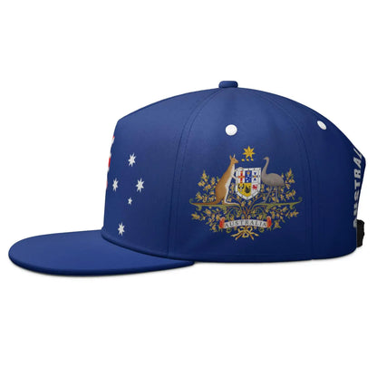Australia Flag Custom Name Snapback Cap