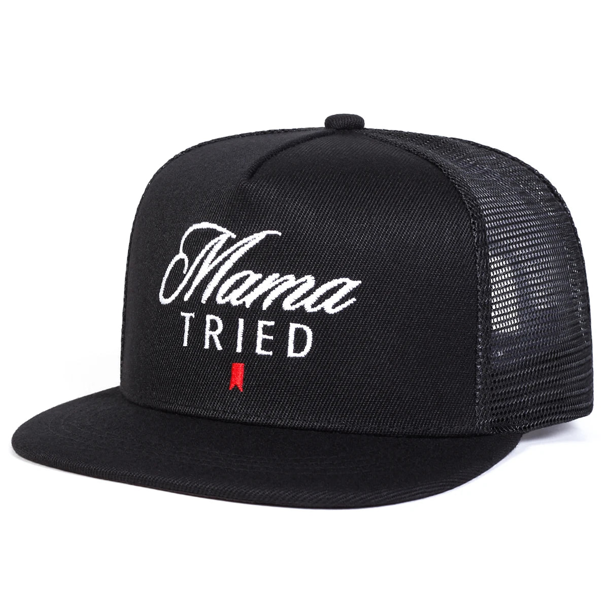 Unisex Mama TRIED Letter Embroidery Hip-hop Net