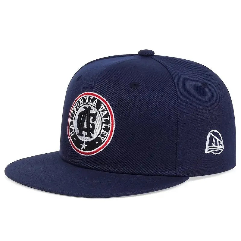 American Retro Embroidered Flat Brim Cap