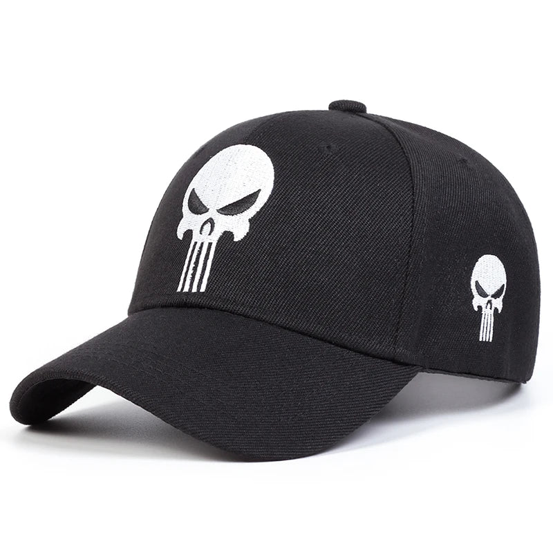 Unisex Skull Head Embroidery Casual Baseball Cap