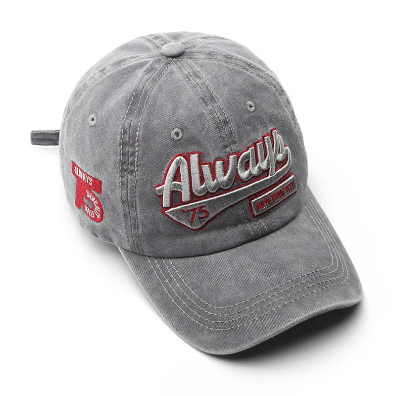 Always 3D Embroidery Vintage Baseball Cap