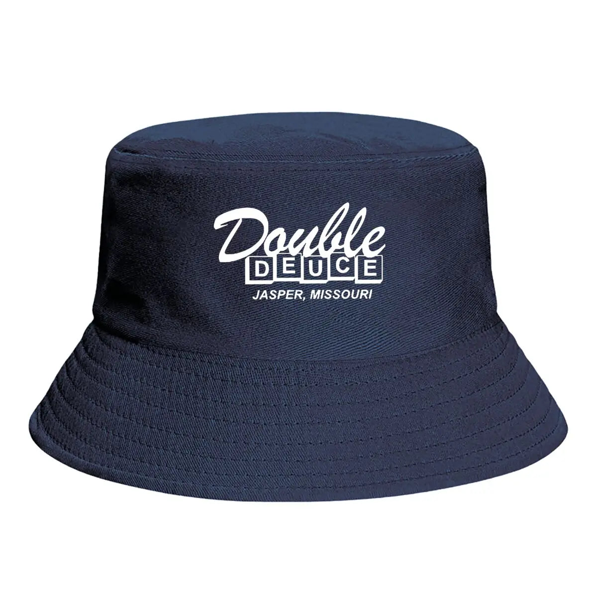Double Deuce Road House Retro Script Text Bucket Hat