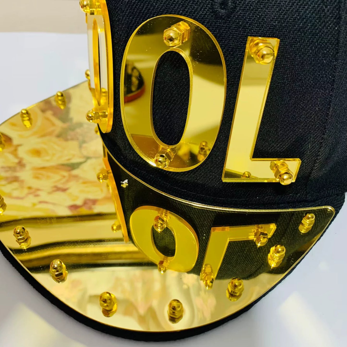 Mirror Letter Hip Hop Snapback Cap