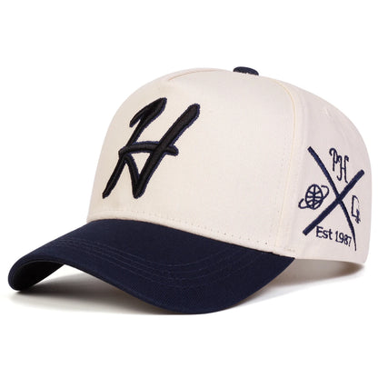 Unisex H Letter Embroidered Baseball Caps